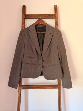 The Limited Brown and Black Houndstooth Blazer